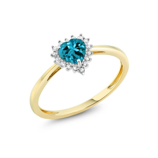 Details about   5MM Round 925 Sterling Silver Natrual London Blue Topaz Gemstone Engagement Ring 